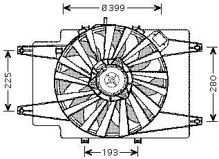 Elettroventola completa 147 02-04 1.6i/16V M +/- AC
