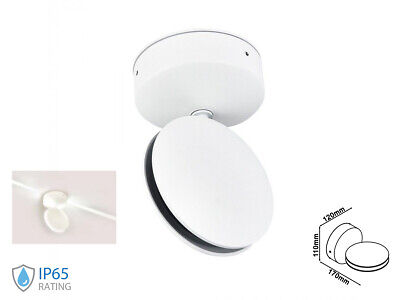 Applique Lampada LED da Muro o Soffitto 7W 3000K Carcassa Bianca Fascio Stretto