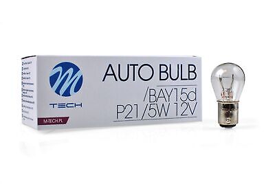 LOTTO DI 10 PEZZI Lampada M-TECH BAY15d 12V P21/5W CLEAR