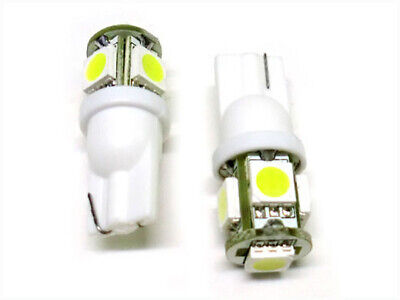 COPPIA Lampada Lampadina Luce LED T10 W5W 24v 5 Smd Bianco Camion Pullman