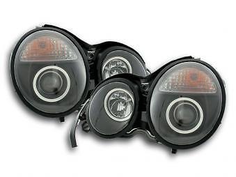 Coppia Fari Fanali Anteriori Tuning classe E W210 95-98 nero