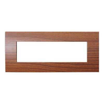ETTROIT Placca Plastica Serie Venus 7P Colore Radica Compatibile Con Vimar Arke