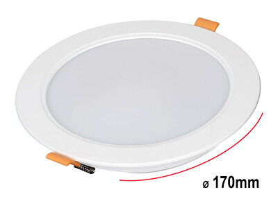 Faretto Led Da Incasso Rotondo 18W 1800LM Caldo 3000K Diametro 170mm Montaggio
