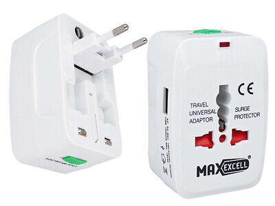 Adattatore Universale da Viaggio Con Presa EU UK USA AUS CN Caricatore USB 5V
