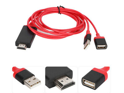 Adattatore Da USB Femmina A HDMI HDTV Cavo 2 Metri Per Smartphone Tablet TV