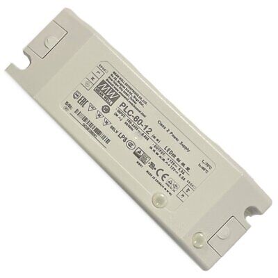 Meanwell PLC-60-12 Alimentatore 12V 5A 60W Con Scatola Chiusa In Plastica Input