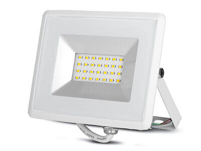 Faro Led Flood Light 20W Carcassa Bianca IP65 Neutro 4000K Super Slim SKU-5950
