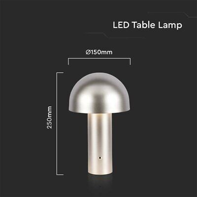 Lampada LED da Tavolo 3W con Batteria 1800mAh Ricaricabile USB C Colore Oro in