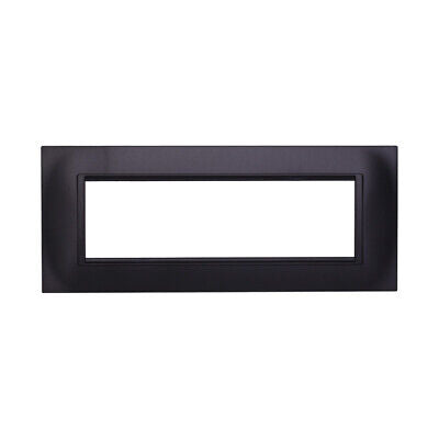 ETTROIT Placca Plastica Quadrata Serie Space 7P Colore Nero Compatibile Con