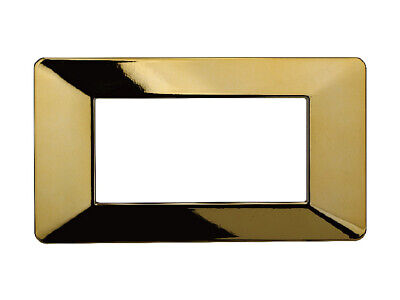ETTROIT Placca Plastica Serie Starlight 4P Colore Oro Lucido Compatibile Con