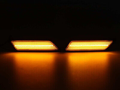 Kit Freccia Laterale a Led Side Marker Lente Trasparente Luce Arancione Per