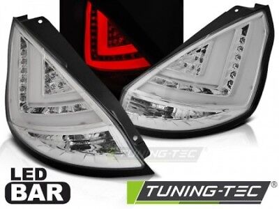 Coppia Fari Fanali Posteriori Tuning FIESTA MK7 08-12 HB Cromato LED BAR