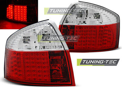 LED TAIL LIGHTS RED WHITE fits A4 10.00-10.04