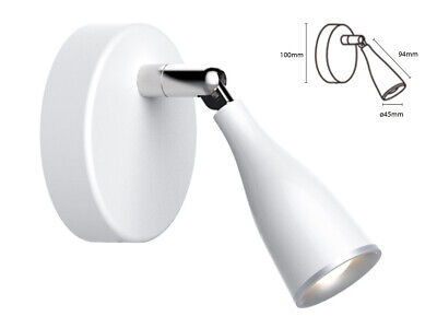 Applique Lampada Led Da Parete Colore Bianco 4000K Con Testa Orientabile IP20 4