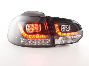 Coppia Fari Fanali Posteriori Tuning LED LTI Golf 6 1K 2008-2012 nero con ind