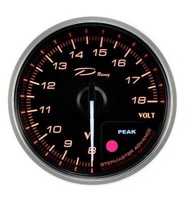 Manometro Strumento 60mm DEPO Voltmetro Volt 8-18 Volts analogico Nero