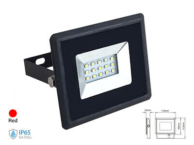 Faro Proiettore Led Flood Light 10W Colore Rosso IP65 Interno Esterno Carcassa