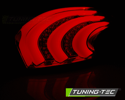 Coppia Fari Fanali Posteriori Tuning 208 2012 > 2015 Fumè LED BAR FIBRA
