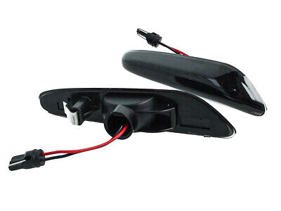 Kit Freccia Laterale a Led Side Marker Lente Nero Fume Luce Bianco Per E46