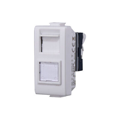 ETTROIT Connettore Rete Presa Dati RJ45 CAT6 Colore Bianco Compatibile Con