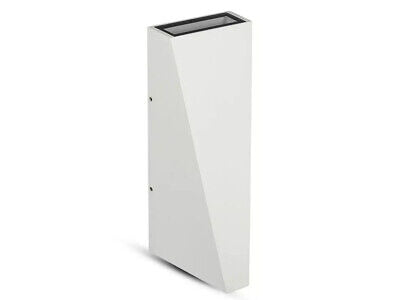 Applique Lampada LED da Muro Piramide 6W 3000K Carcassa Bianca Doppio Fascio