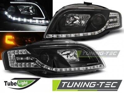 Coppia Fari Fanali Anteriori Tuning  A4 B7 11.04-03.08 LED TUBE LIGHTS