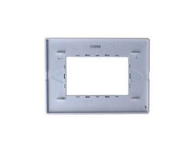 ETTROIT Placca In Vetro Serie Solar 3P Colore Nero Compatibile Con Bticino