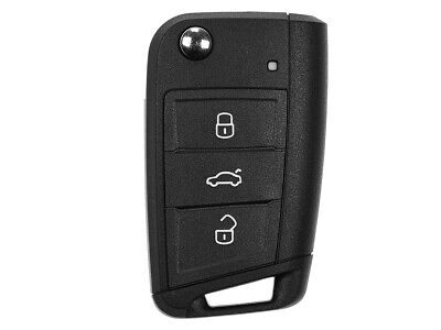 Guscio Chiave Telecomando 3 Tasti Baule Con Lama HU66 Batteria Su Circuito Senz