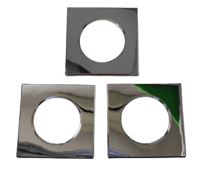3 Pezzi Coperchi Quadrati Argento Cromato Per Faretti Led FP8705W <table