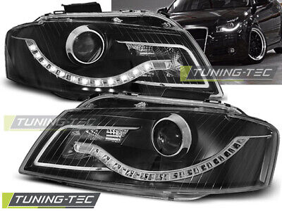 HEADLIGHTS DAYLIGHT BLACK fits A3 8P 05.03-03.08