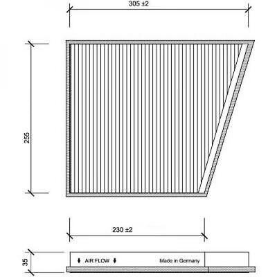Filtro abitacolo antipolline CLS W219/ ClasseE W211/S211