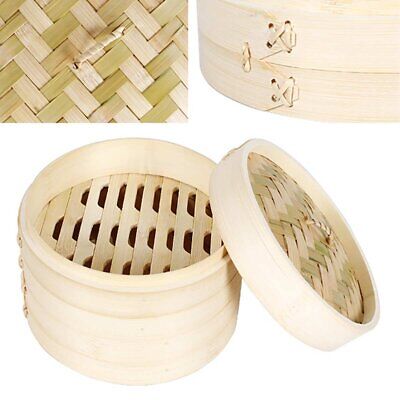 Cestello per Cottura a Vapore di Bamb&ugrave; 2 Livelli Lavabile Ravioli