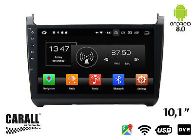 Autoradio Android 8.0 Polo GPS DVD USB SD WI-FI Bluetooth Navigatore