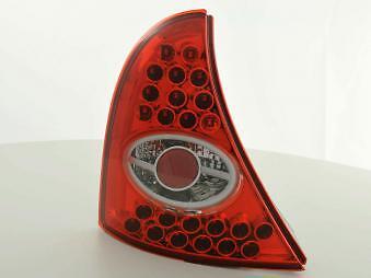 Coppia Fari Fanali Posteriori Tuning LED Clio (B) 98-04 rosso