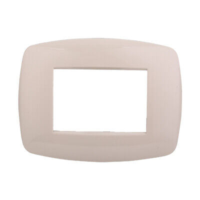 ETTROIT Placca Slim Serie Space 3P Colore Sabbia Compatibile Con Bticino Living
