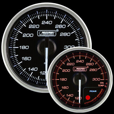 Manometro Strumento 52mm PROSPORT TEMPERAURA OLIO SUPREME PICCO ALLARME