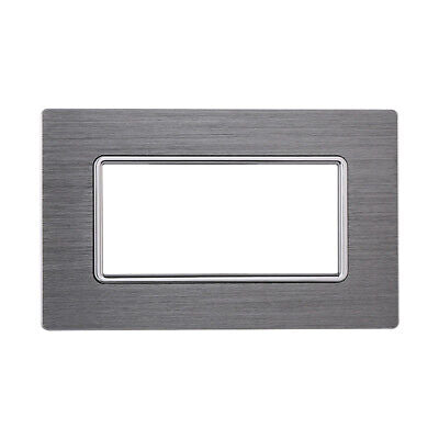 ETTROIT Placca In Alluminio Serie Solar 4P Colore Silver Compatibile Con