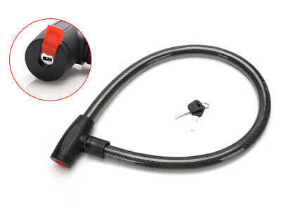 Lucchetto Antifurto Moto Bici 25X1000mm Con Cavo di Acciaio Intrecciato Pesa