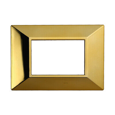 ETTROIT Placca Piramide Serie Moon 3P Colore Oro Lucido Compatibile Con Bticino