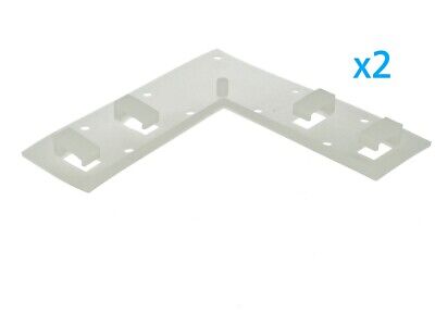 2 PZ Clip Fissaggio Rigido Curva Con 4 Posizione Fermi Passo 14X7 mm Per