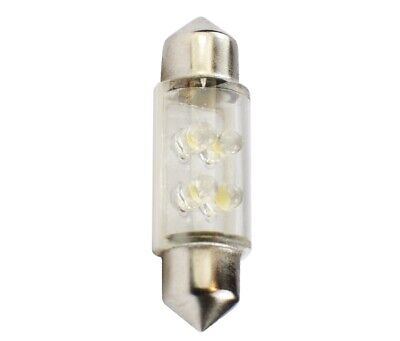 LOTTO DI 10 PEZZI Diodo LED L043 C5W 36mm 4LED 3mm bianco