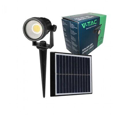 Faretto LED da Giardino con Picchetto Colore Nero Pannello Solare 2W 4000K IP65