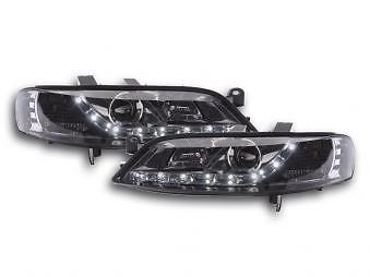 Coppia Fari Fanali Anteriori Tuning Dayline Luci Diurne Vectra B 99-02 crom
