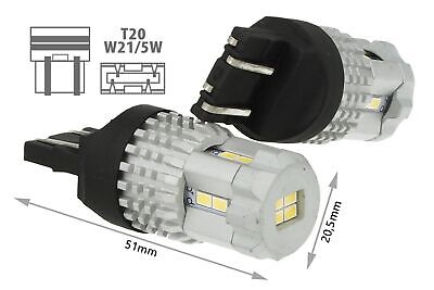 Lampada Led T20 7443 W21/5W 12 Smd 3020 Bianco Super Luminoso Luci Diurne