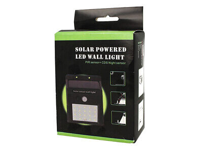Luce Led COB Da Parete Con Pannello Solare Sensore Movimento e Crepuscolare 0.6