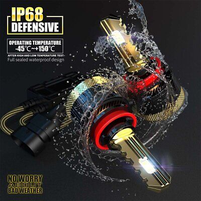 Kit Full Led Golden Key H8 H9 H11 120W 12000 Lumen 12V 6500K IP68 4 Volte Piu