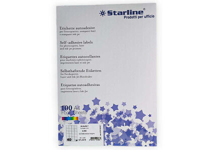 FBA Barcode Etichette Adesive 52,5X29,7mm 40 per foglio Pacco da 100 Fogli