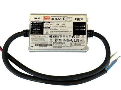 MeanWell XLG-50-A Led Driver CC 1000mA 22V-54V 50W Impermeabile IP67 Input 220V
