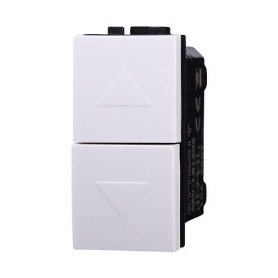 ETTROIT Pulsante Doppio Saliscendi 1P+1P 10A Colore BIANCO Compatibile Con