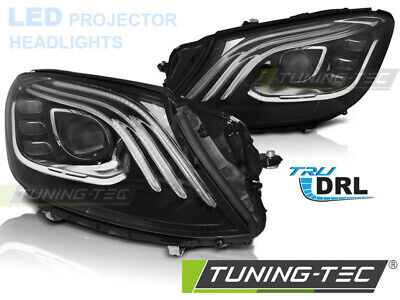 FARI ANTERIORI LED NERI adatti per MERCEDES W222 13-17